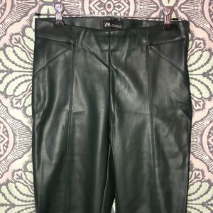 Zara leather leggings